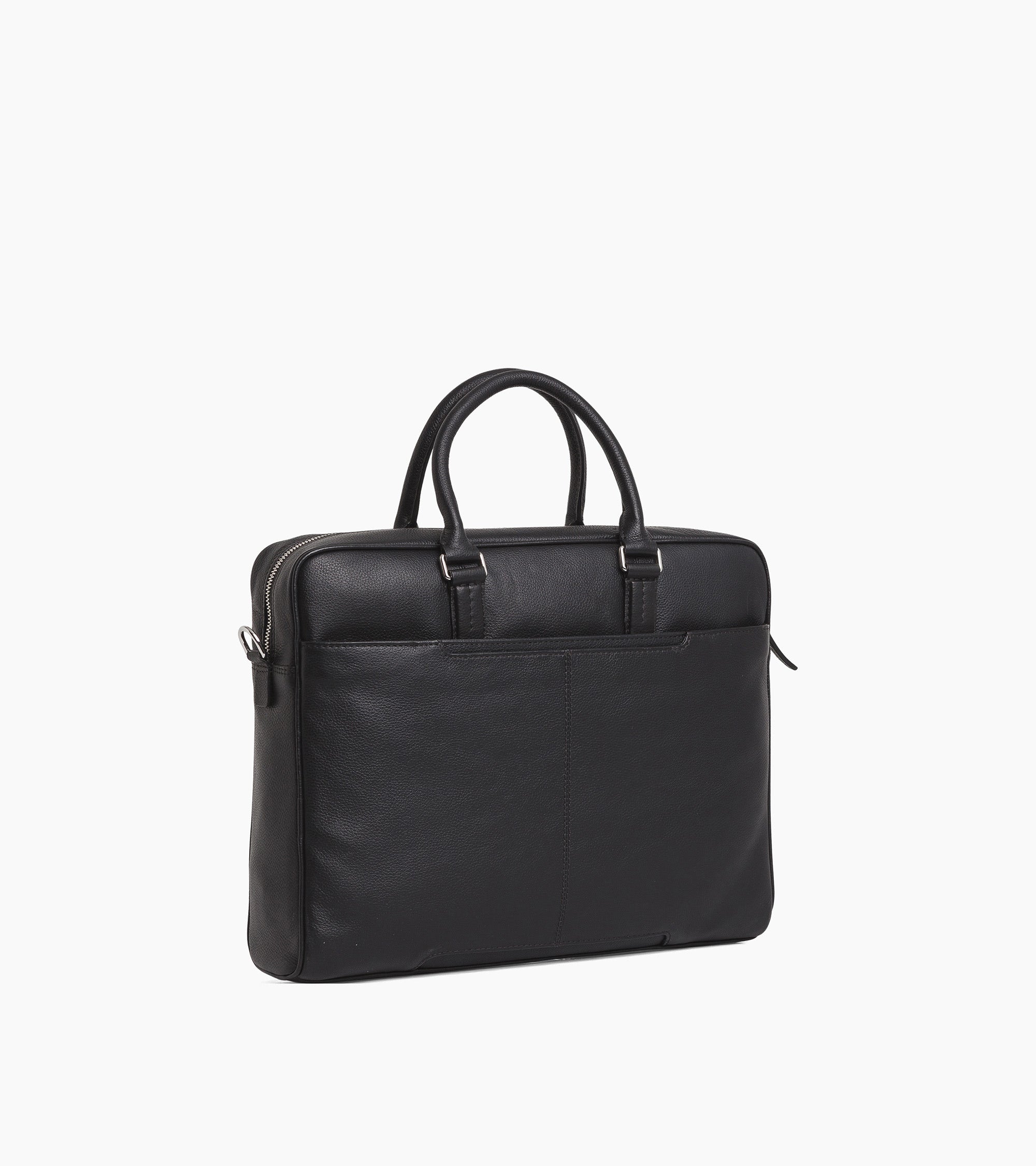 Charles 15" briefcase in grained leather medium size