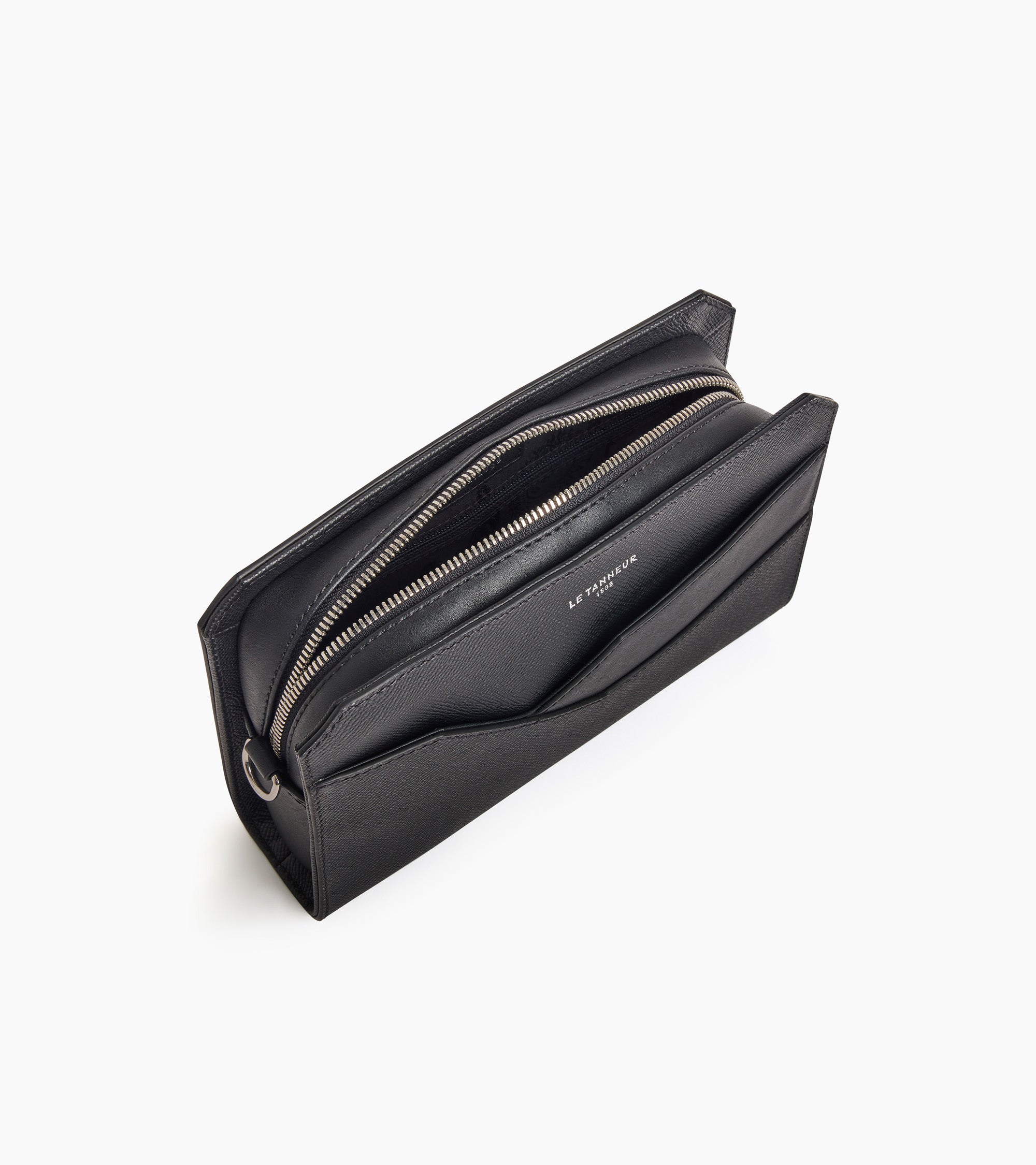 Bolso pequeño con correa de mano Gaston de cuero de grano cruzado