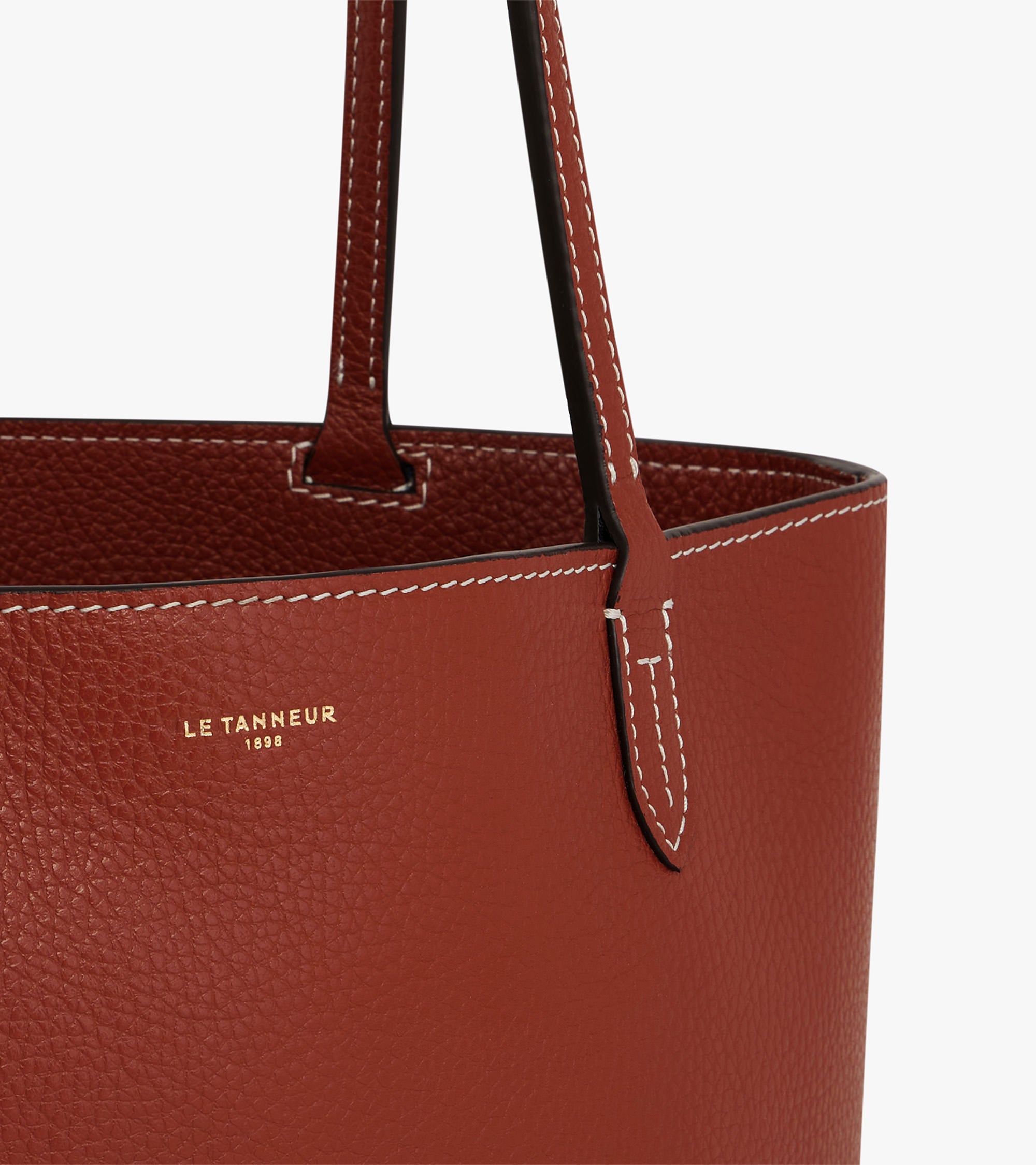 Louise small tote bag in pebbled leather