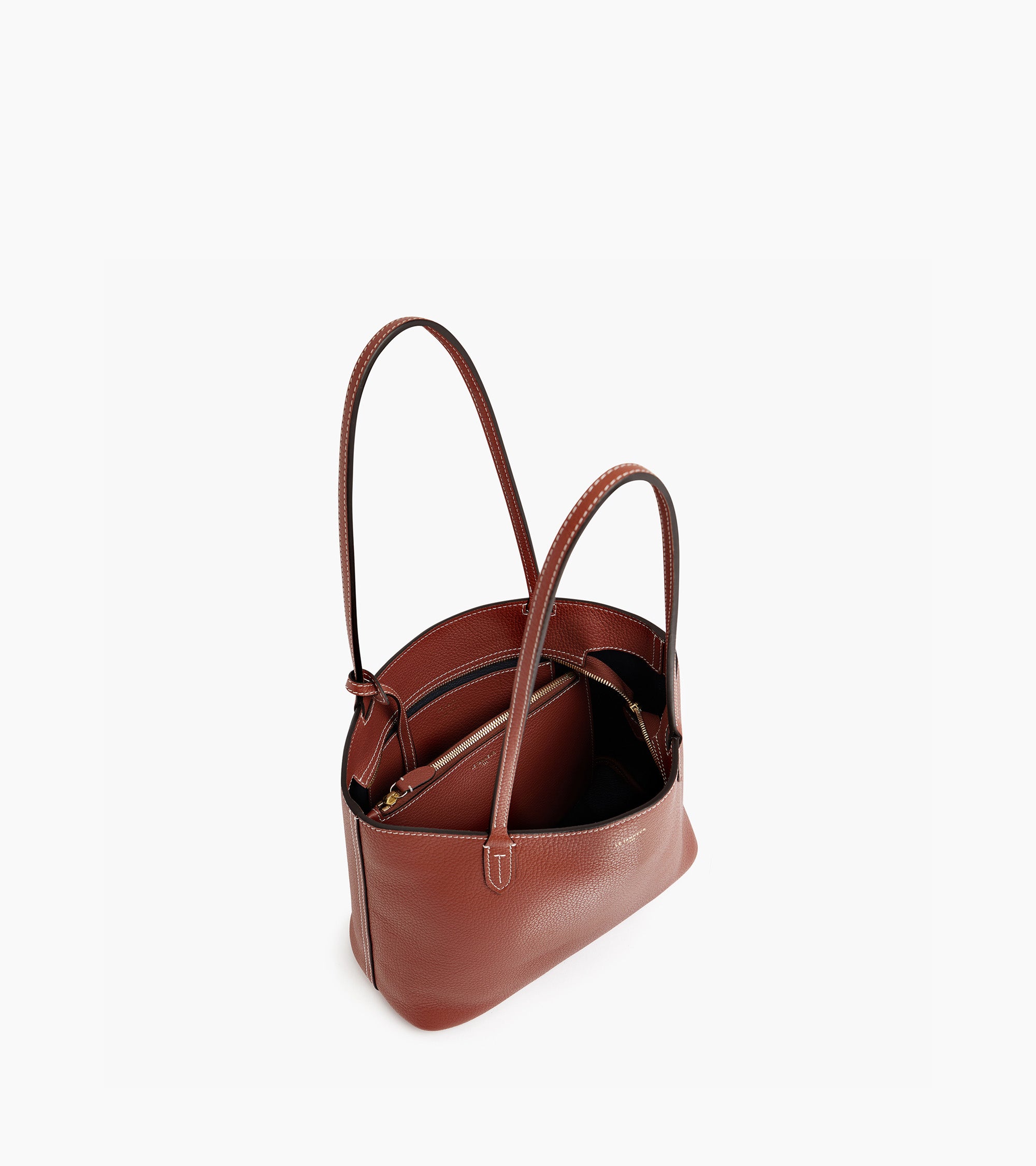 Louise small tote bag in pebbled leather