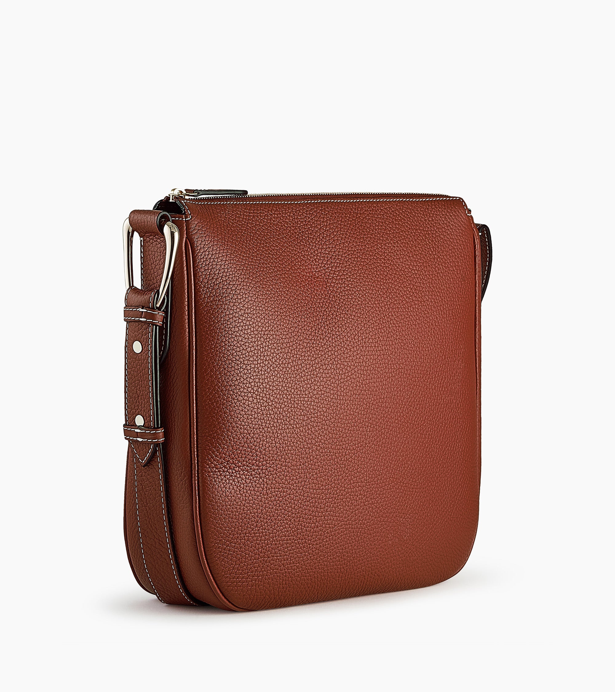 Bolso hobo de tamaño medio Madeleine en cuero de ternero graneado