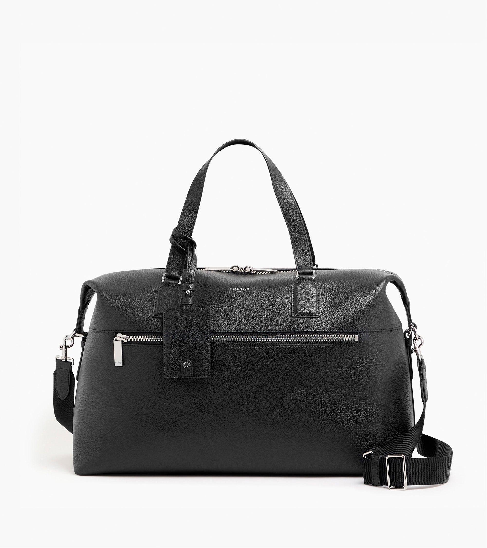 Emile 24h travel bag in pebbled leather