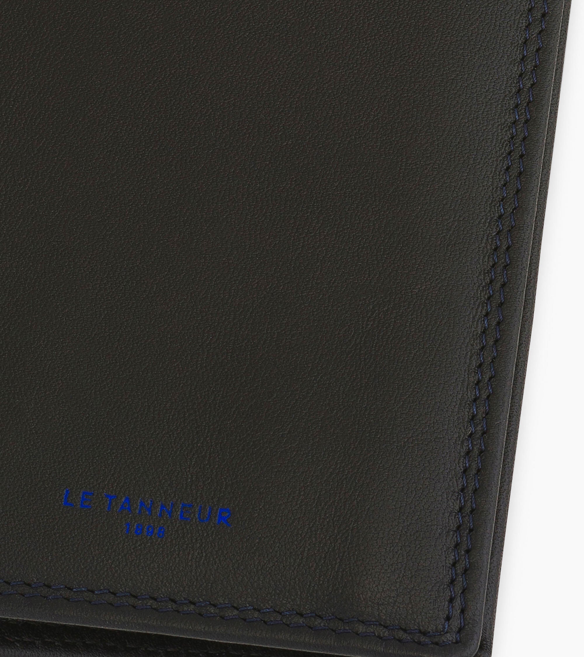 Cartera pequeña vertical con cremallera de 2 secciones Martin de piel lisa