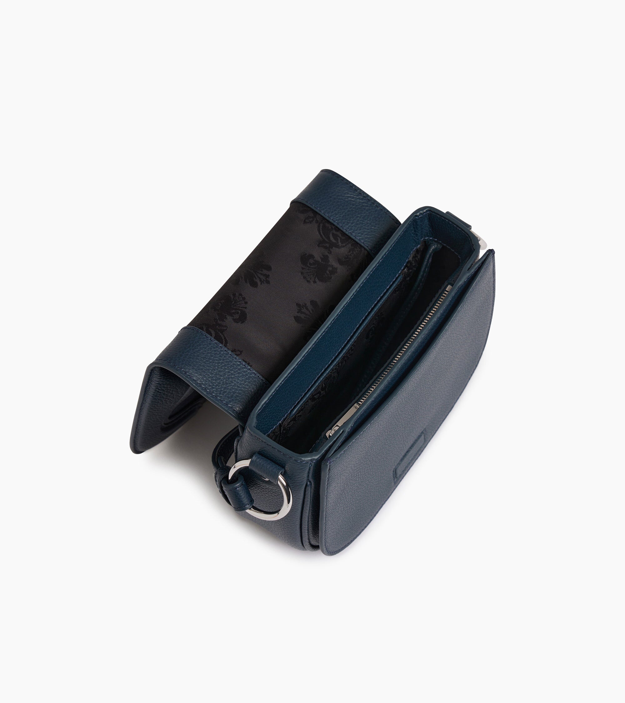 Ella small crossbody bag in grained leather and nubuck