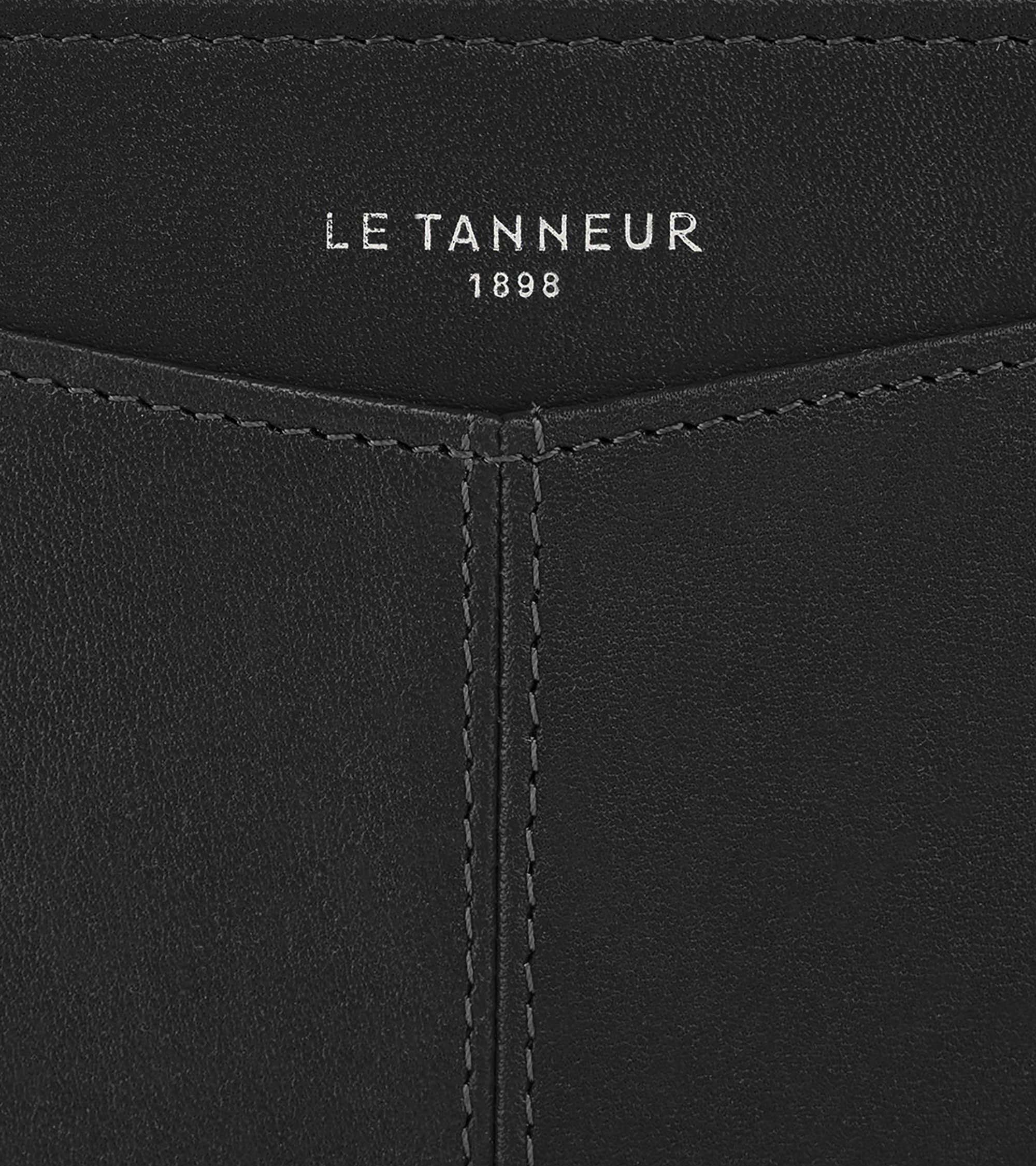 Monedero con cremallera y tarjetero extraíble Charlotte de piel lisa