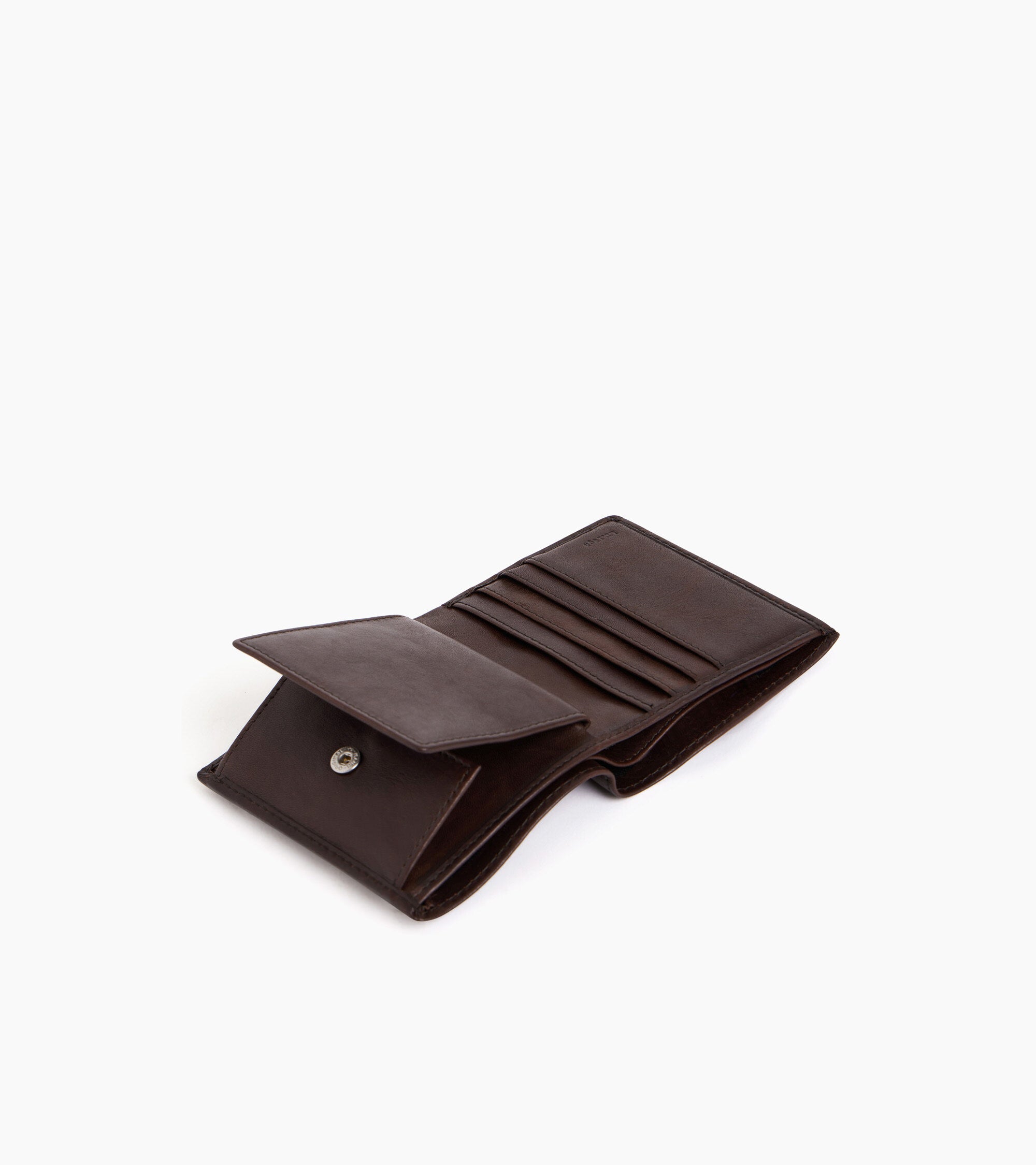 Gary oiled leather coin wallet with billfold