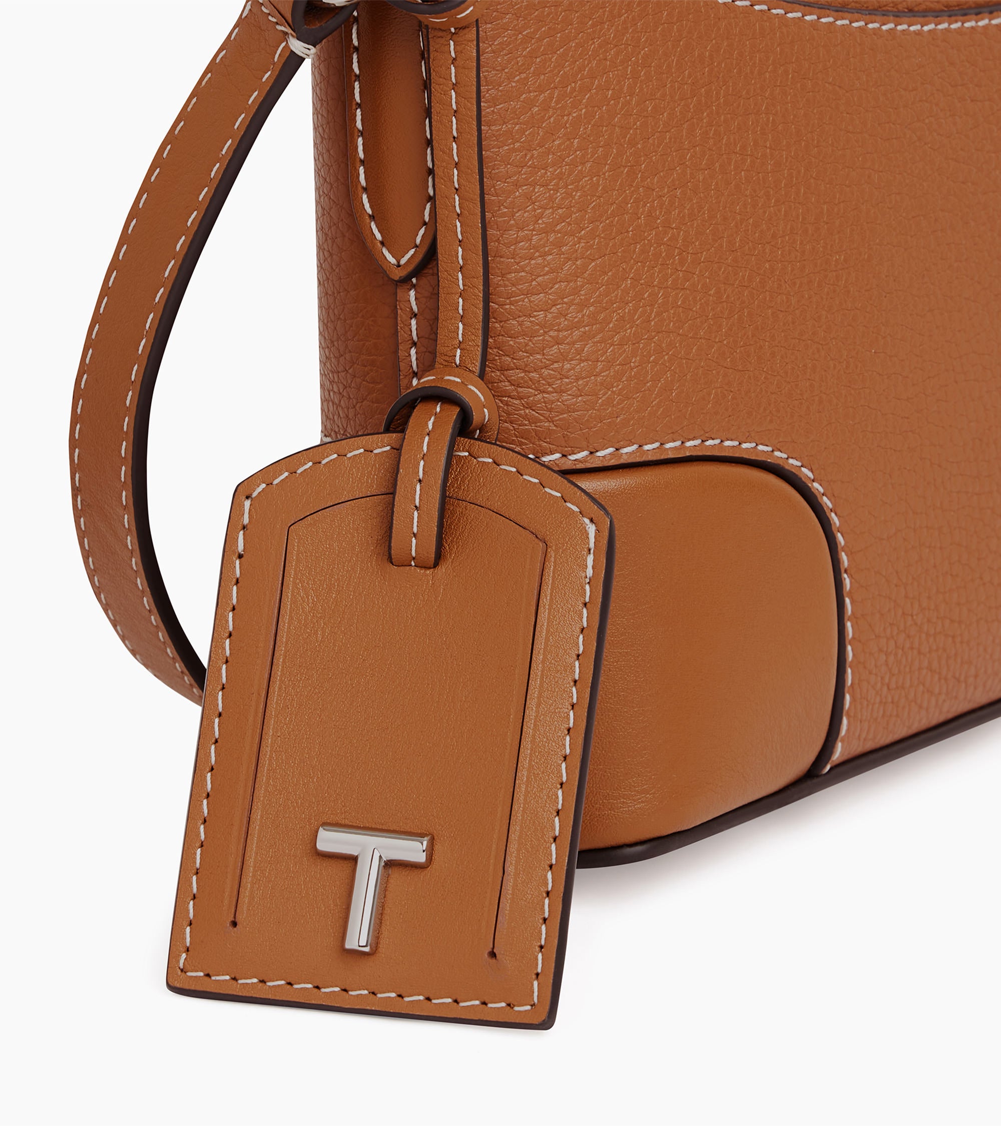 Bolso bandolera pequeño Romy de cuero granulado y liso