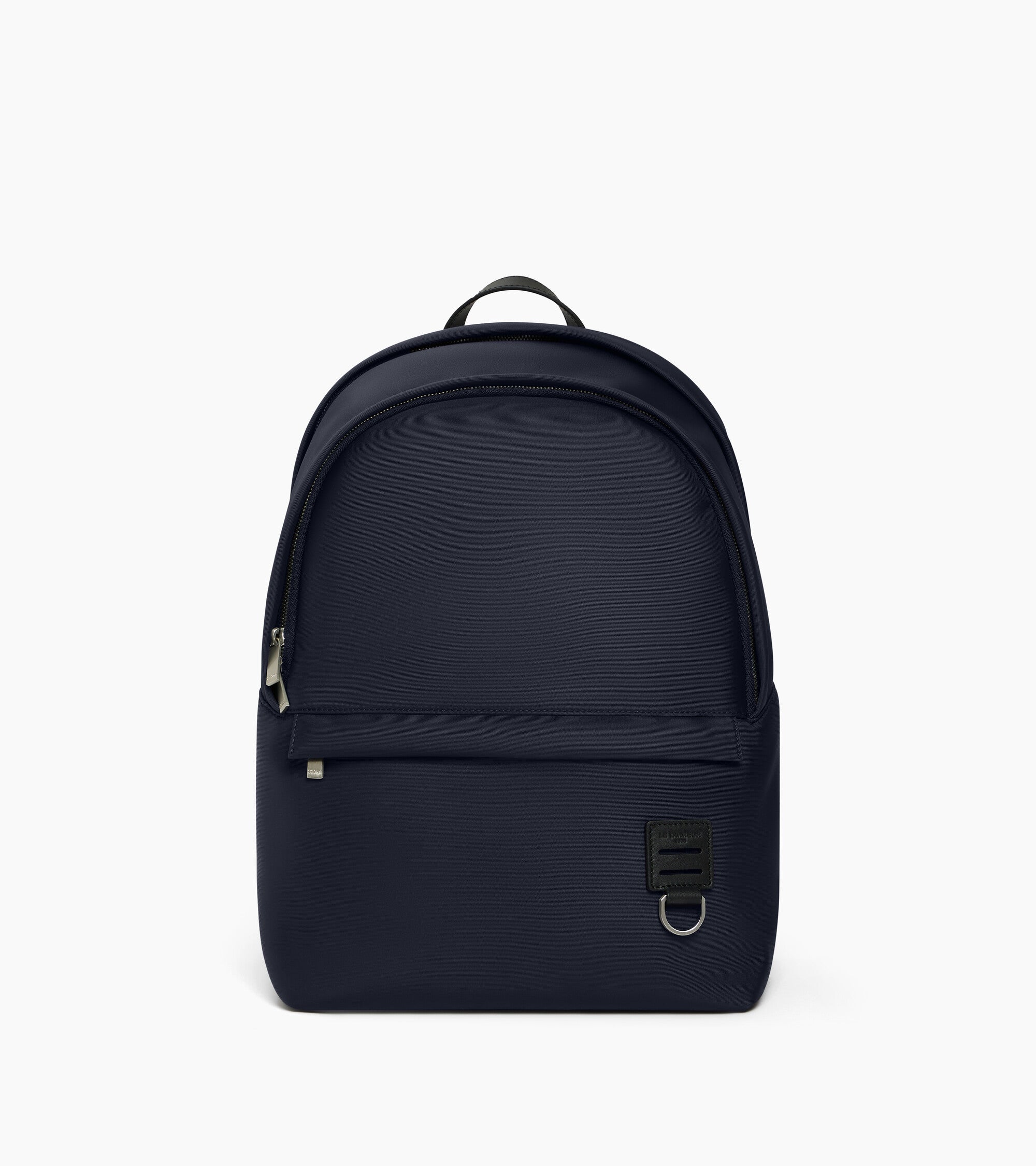 Mochila Basile con cremallera de lona de nailon y cuero liso