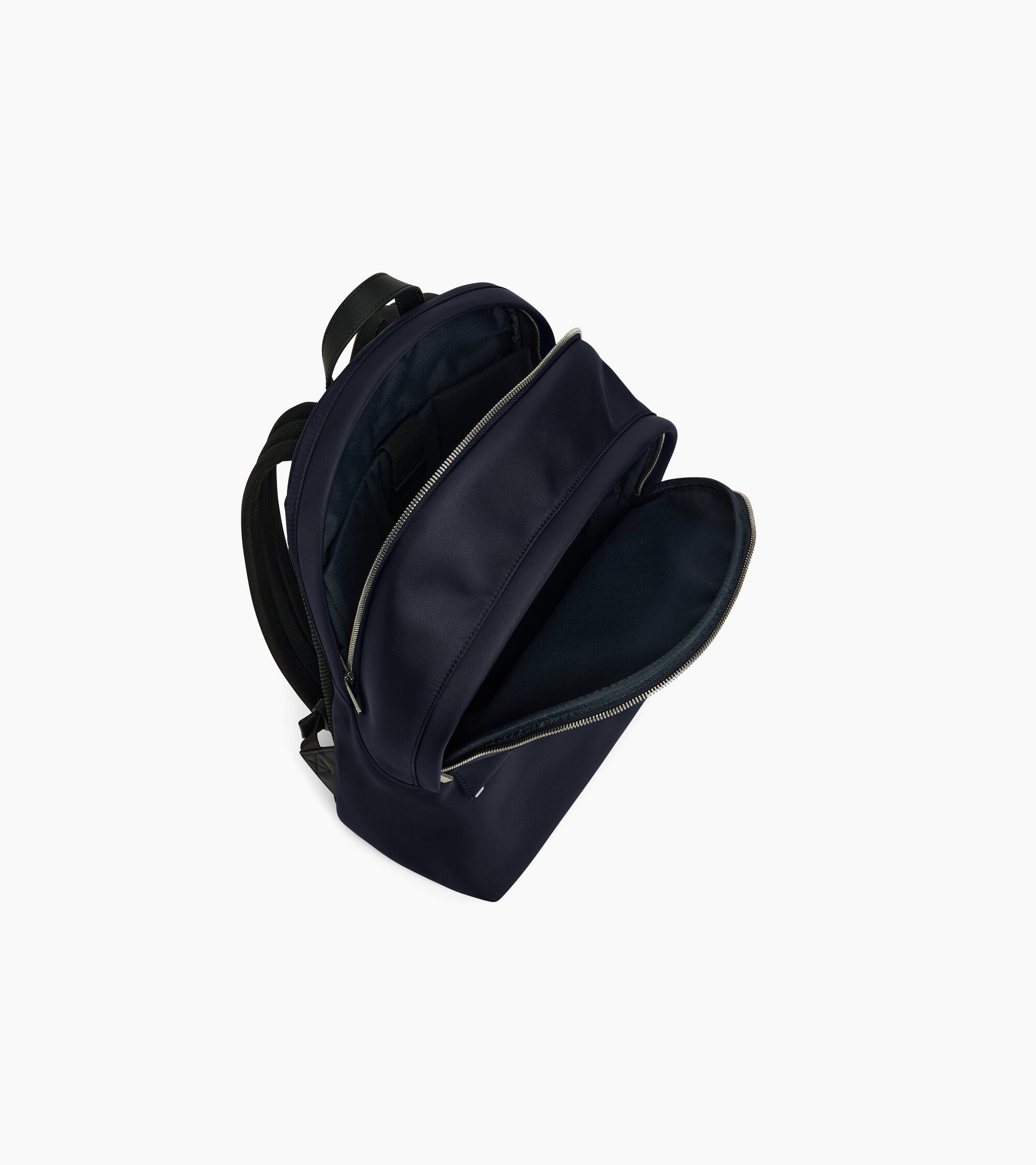 Mochila Basile con cremallera de lona de nailon y cuero liso