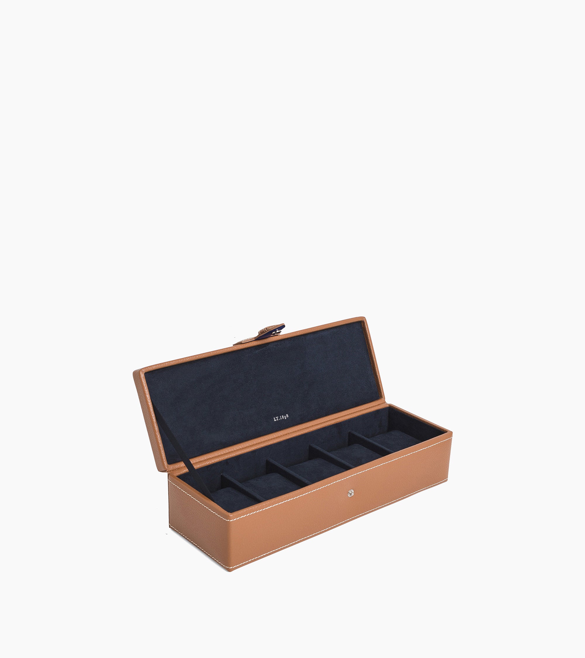 Estuche de piel para 5 relojes de pulsera