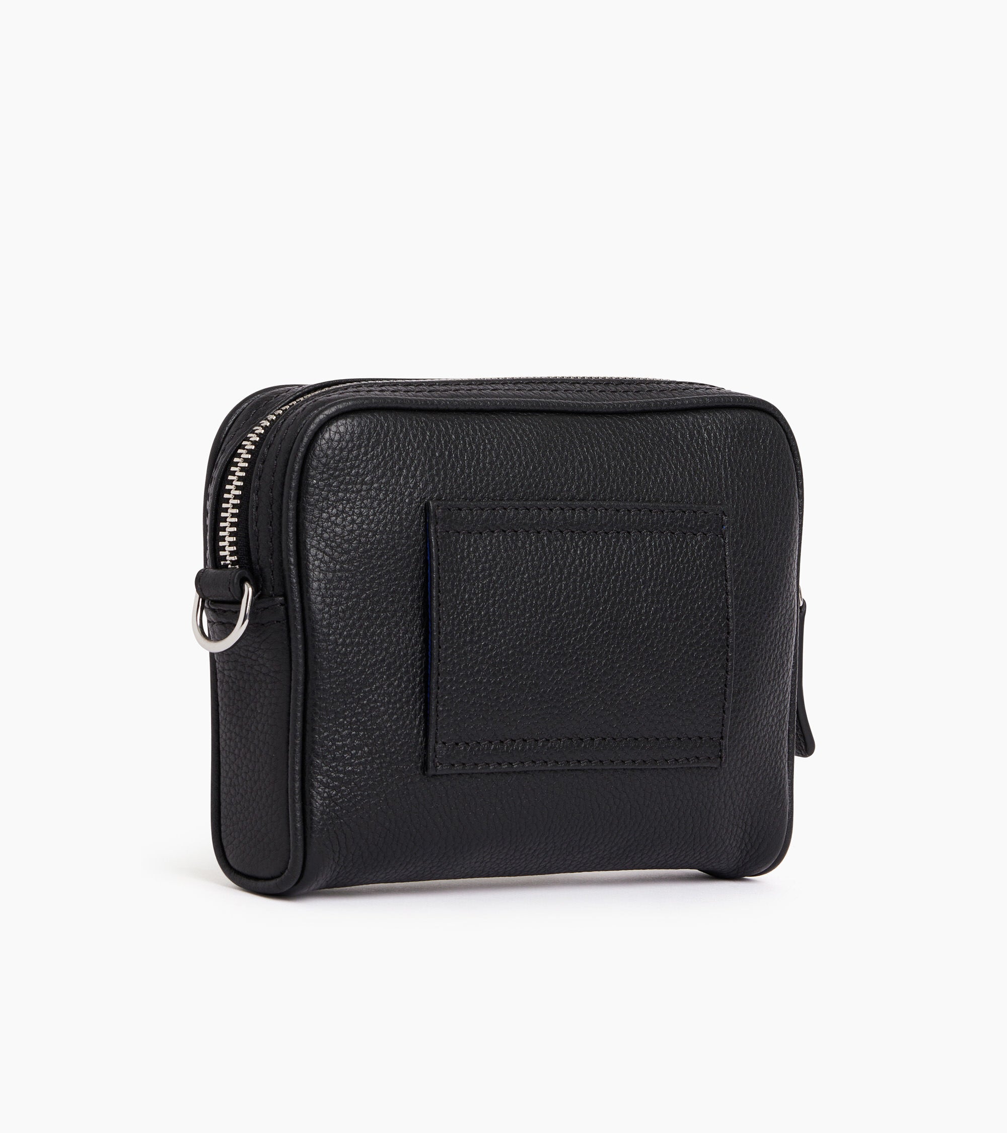 Bolso pequeño con correa de mano desmontable Charles de cuero granulado
