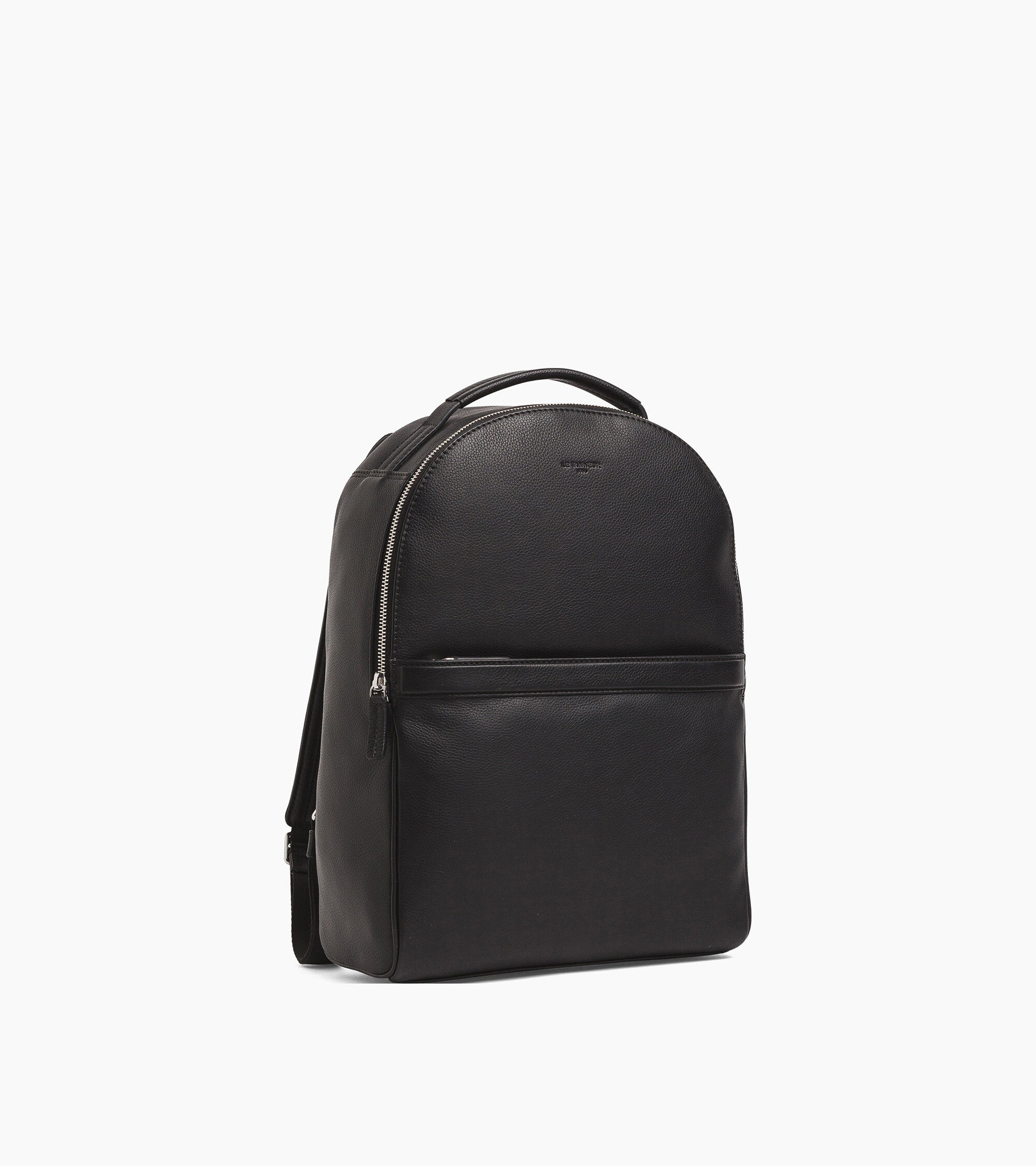 Mochila con cremallera Charles de piel texturizada