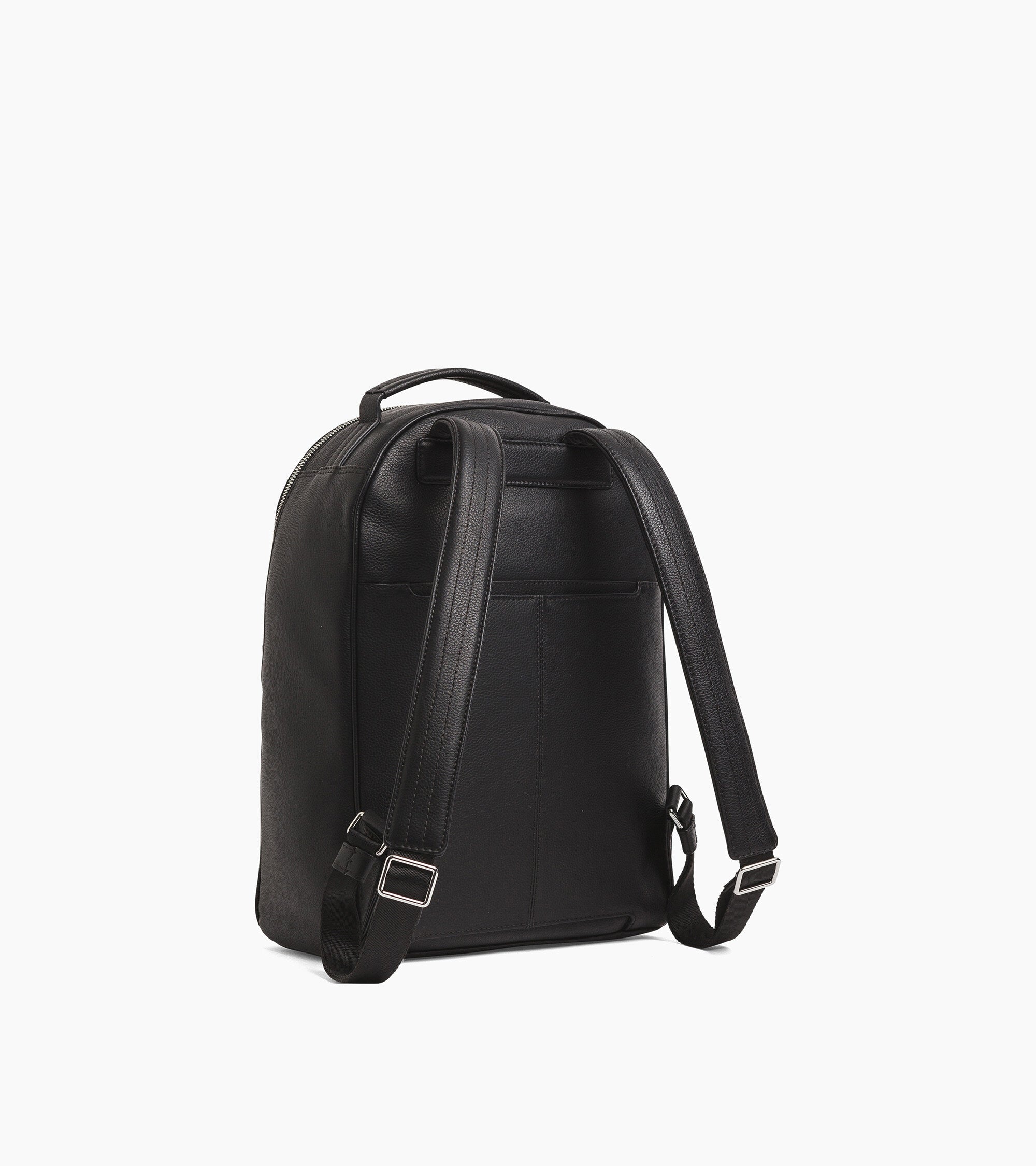 Mochila con cremallera Charles de piel texturizada