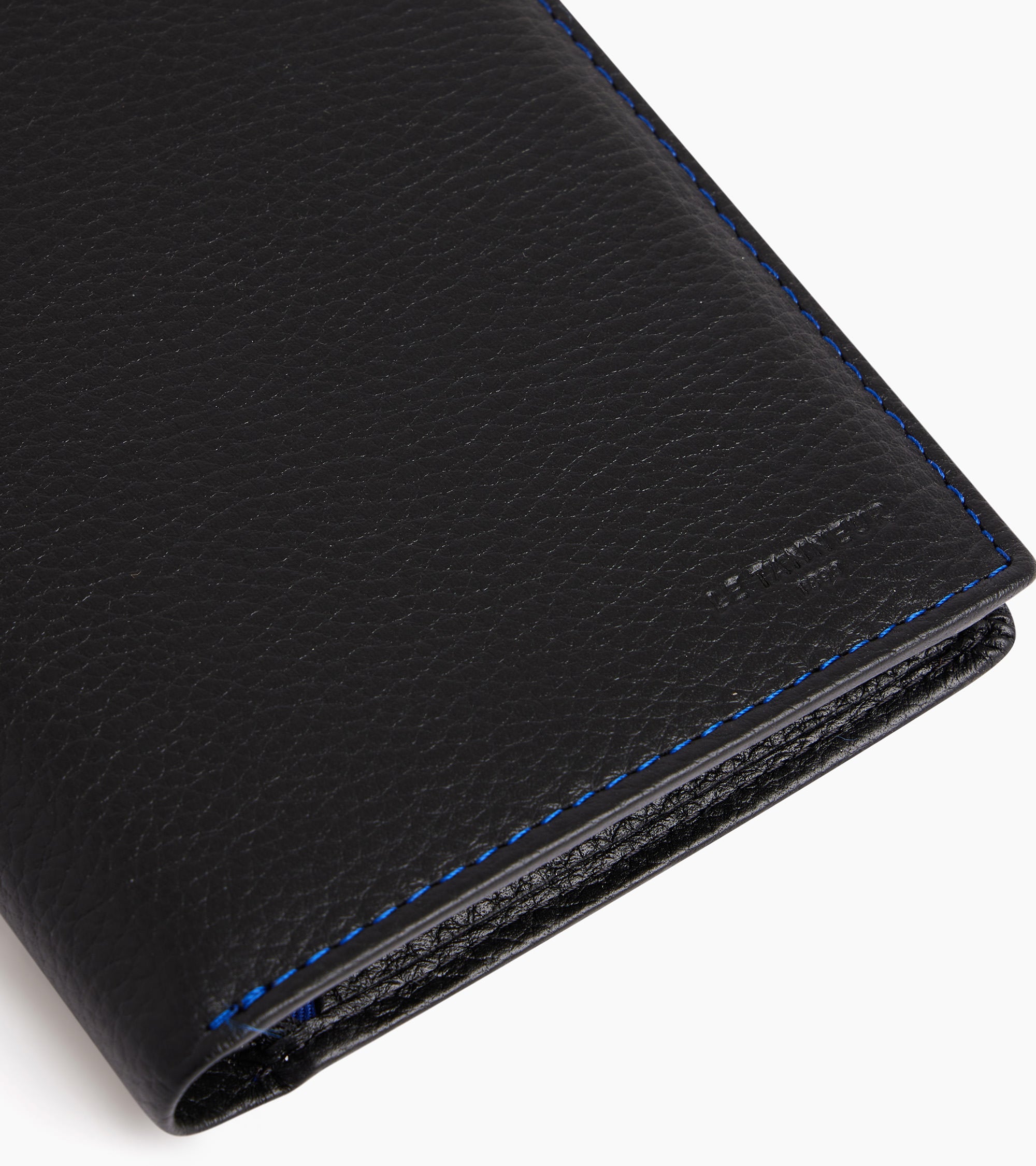 Gran cartera vertical de 2 secciones con cremallera de piel texturizada