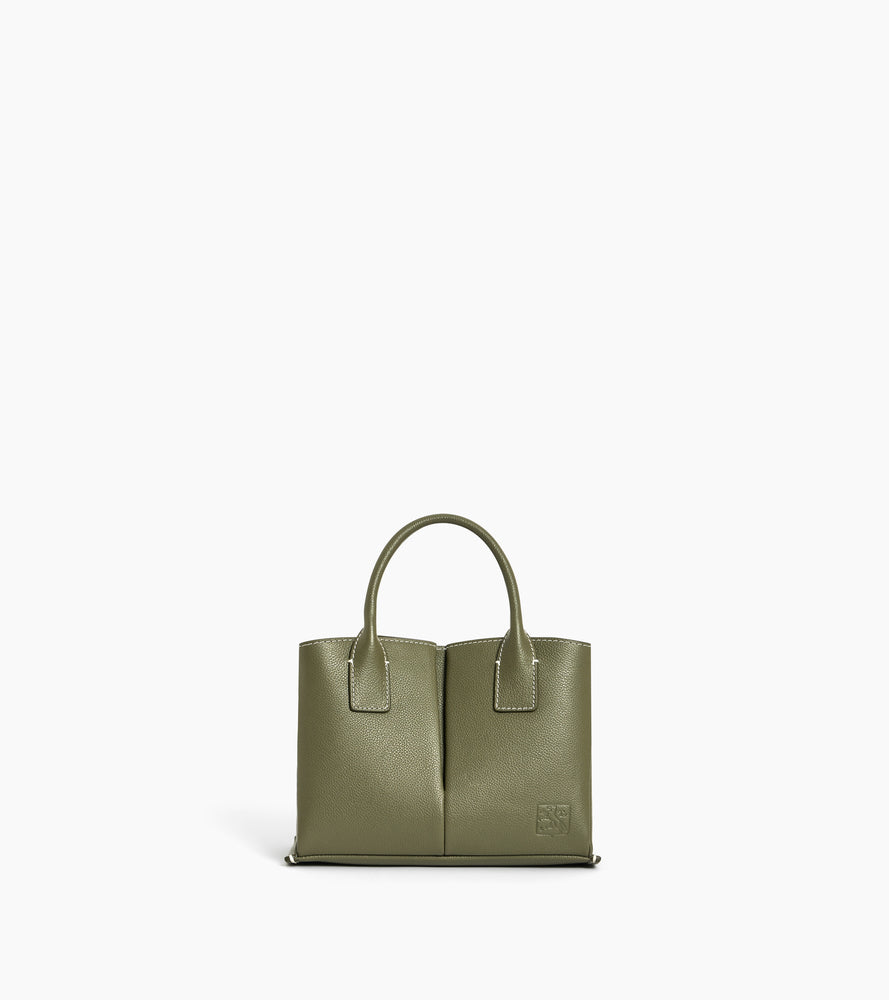Elena small handbag in grained leather