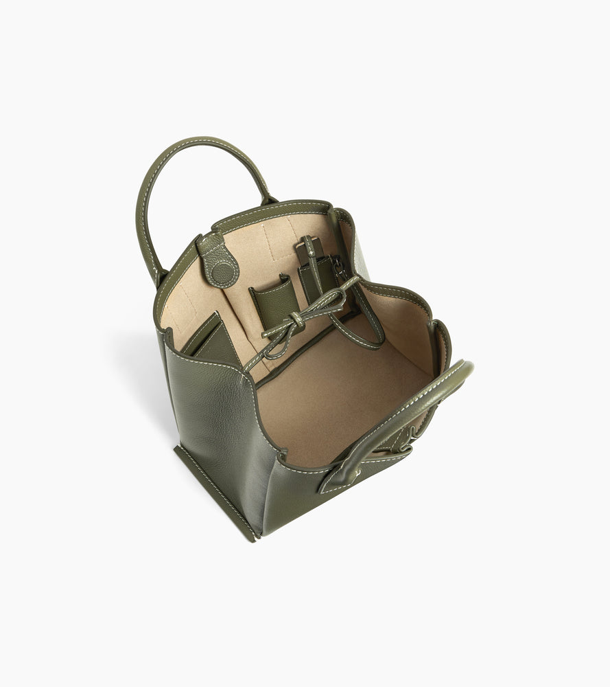 Elena small handbag in grained leather