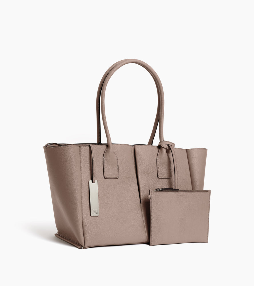 Bolso tote grande Elena de cuero texturizado