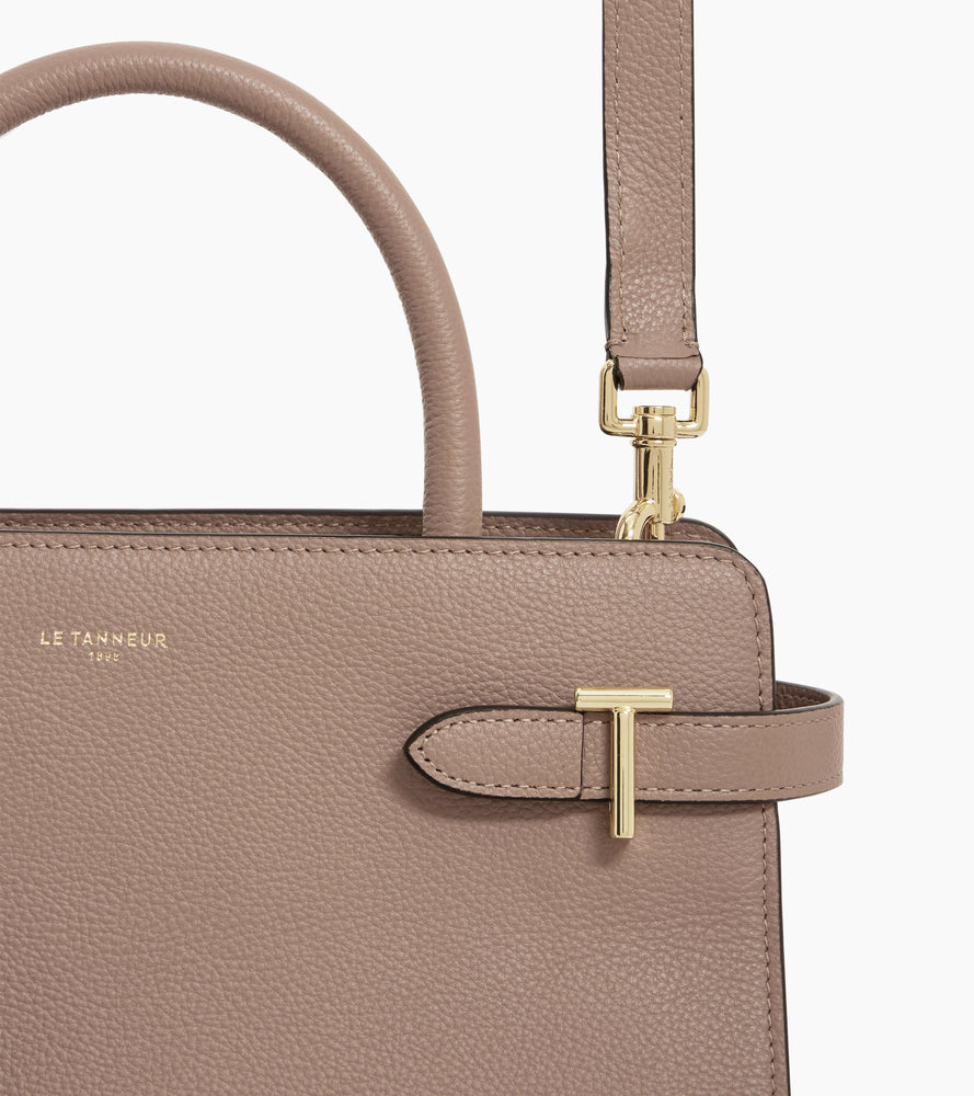 Sac à main moyen modèle Emilie en cuir grainé