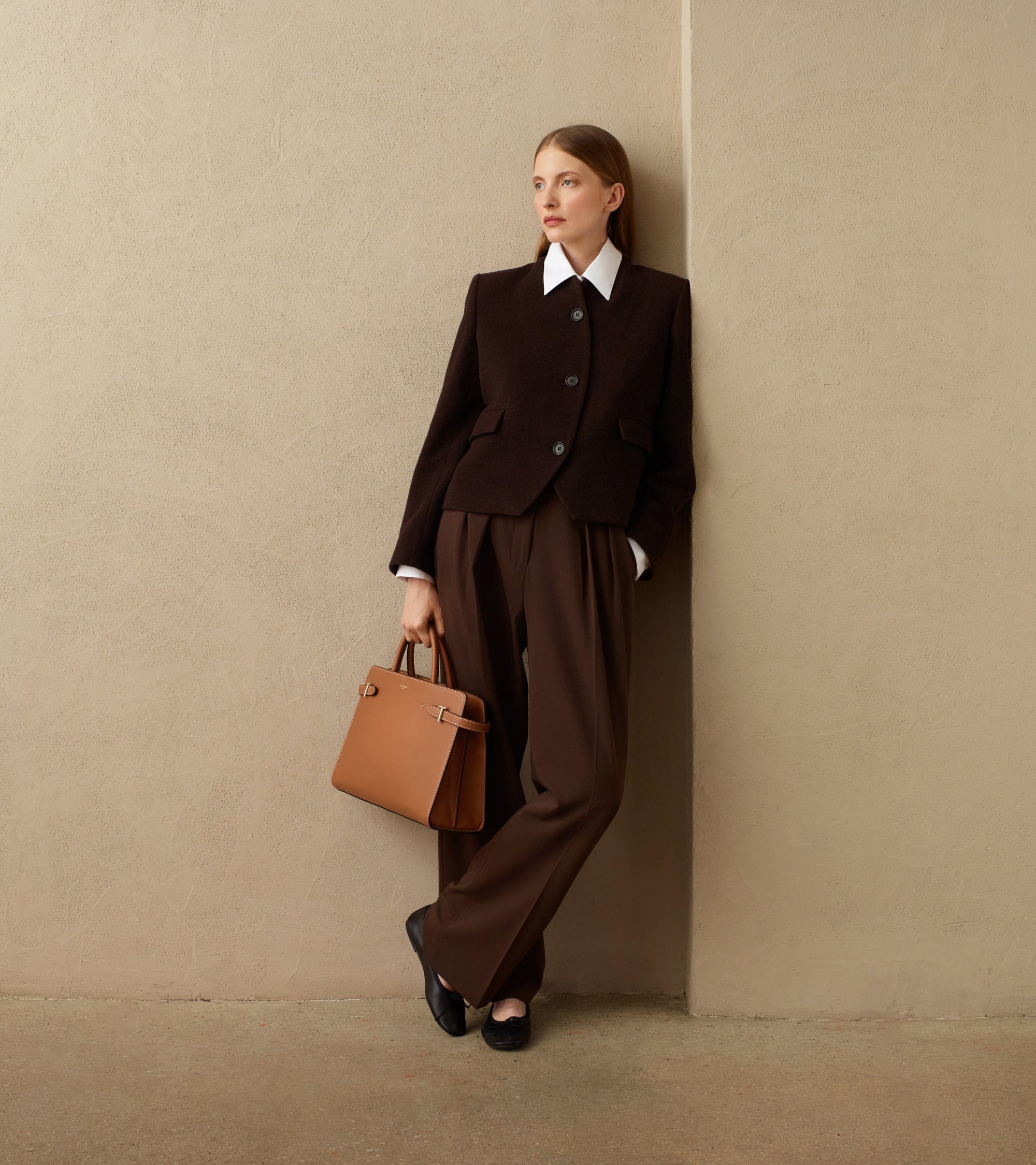 Grand sac à main Emilie en cuir grainé