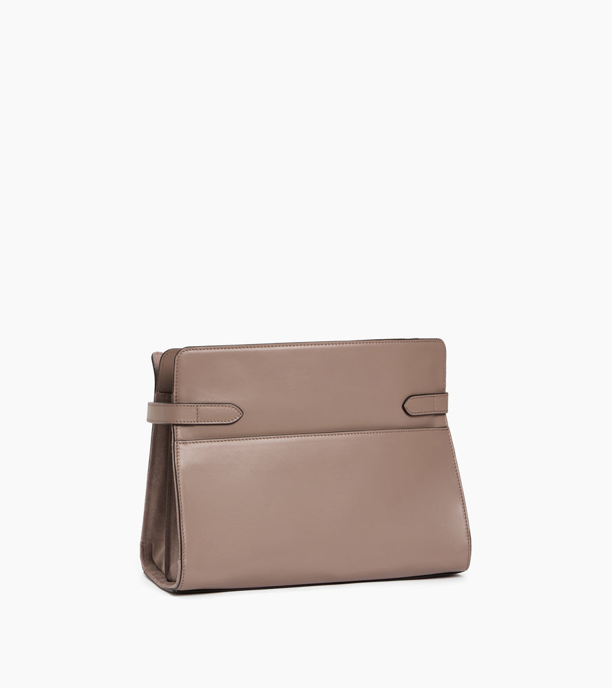 Emie large shoulderbag in smooth leather and nubuck