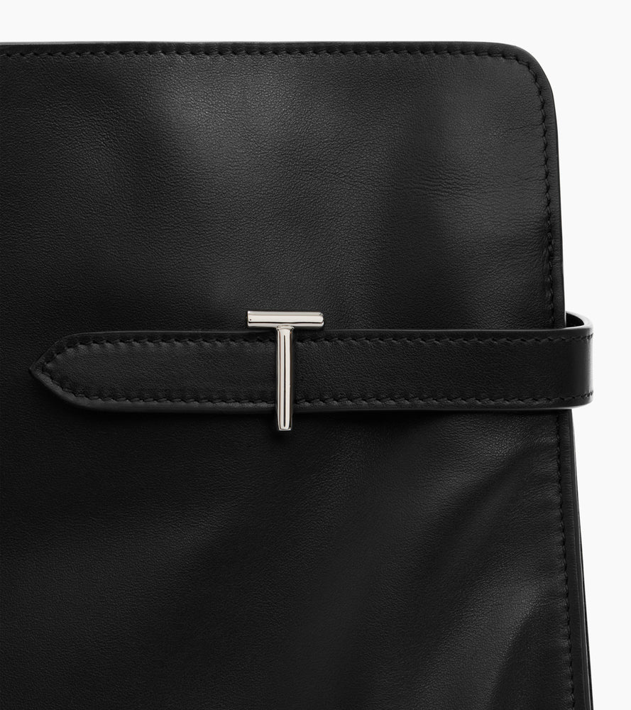 Sac porté épaule modèle maxi Emie en cuir lisse et nubuck