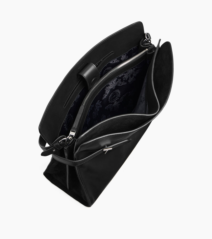 Emie maxi shoulderbag in smooth leather and nubuck