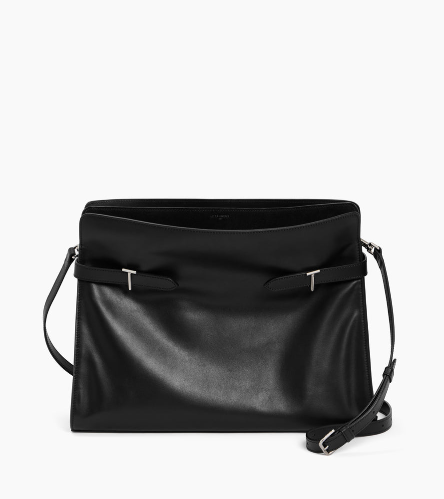 Emie maxi shoulderbag in smooth leather and nubuck