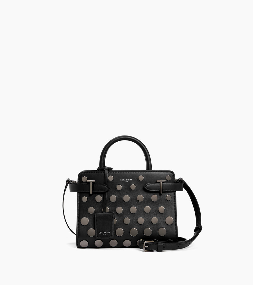 Emilie small handbag in smooth leather with studs