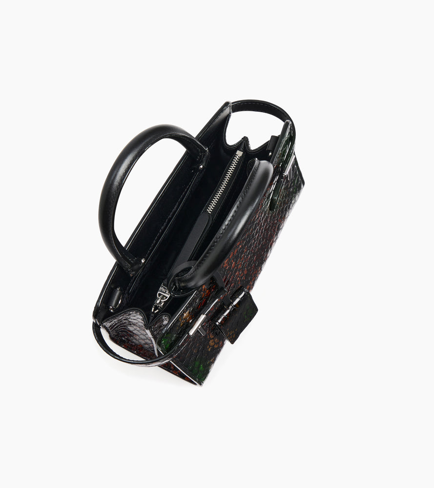 Emilie small handbag in python-effect leather