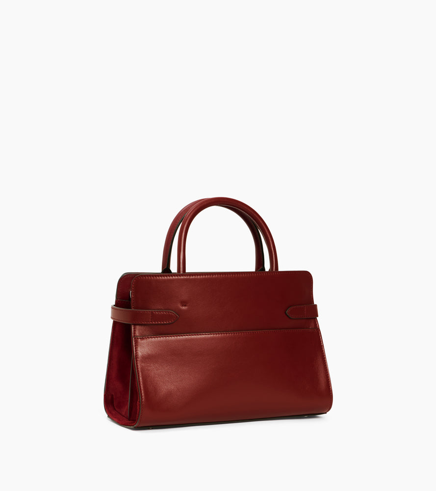 Emie medium handbag in smooth leather and nubuck