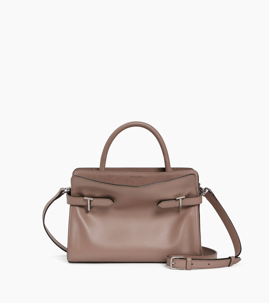 Emie medium handbag in smooth leather and nubuck