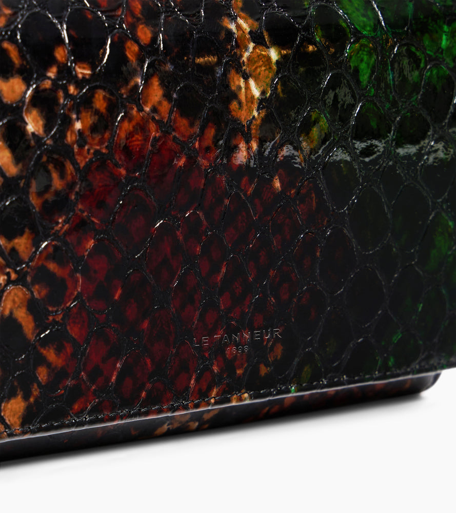 Emilie wallet in python-effect leather