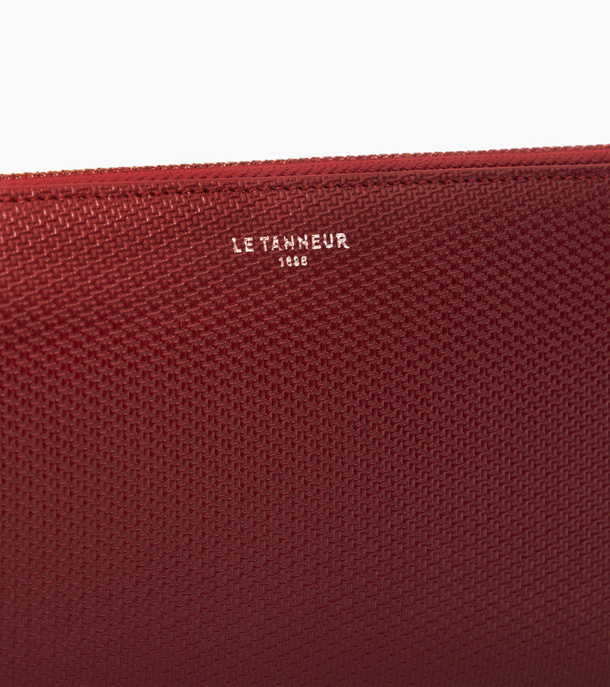 Compagnon zippé Emilie en cuir signature T