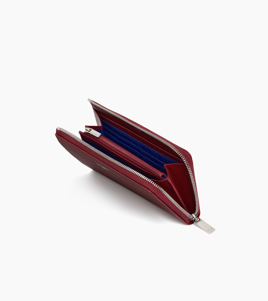 Compagnon zippé Emilie en cuir signature T