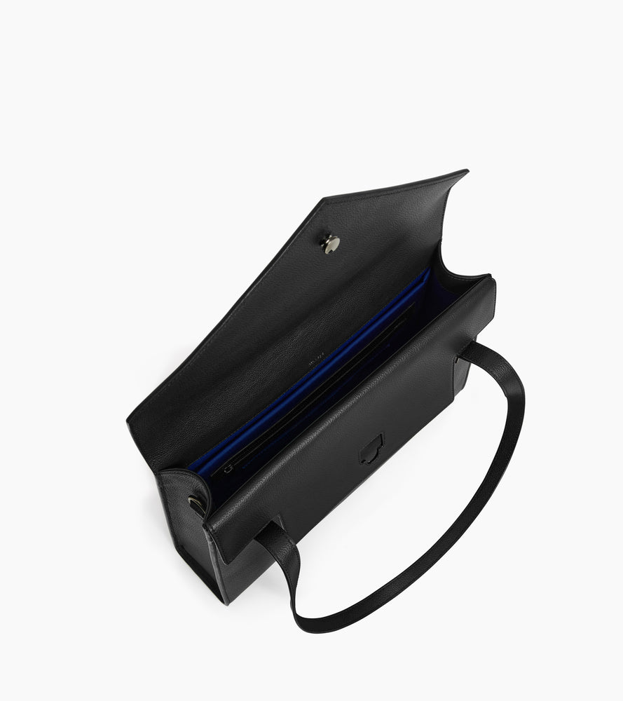 Portadocumentos doble solapa de piel texturizada Emilie