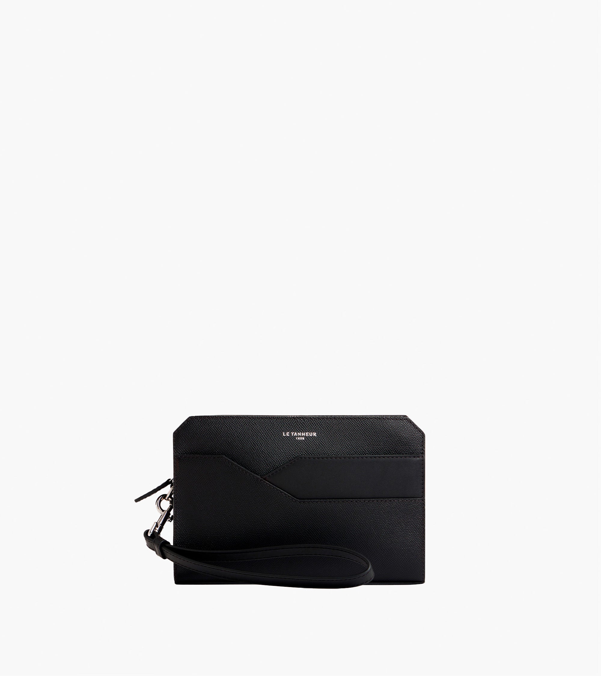Bolso pequeño con correa de mano Gaston de cuero de grano cruzado