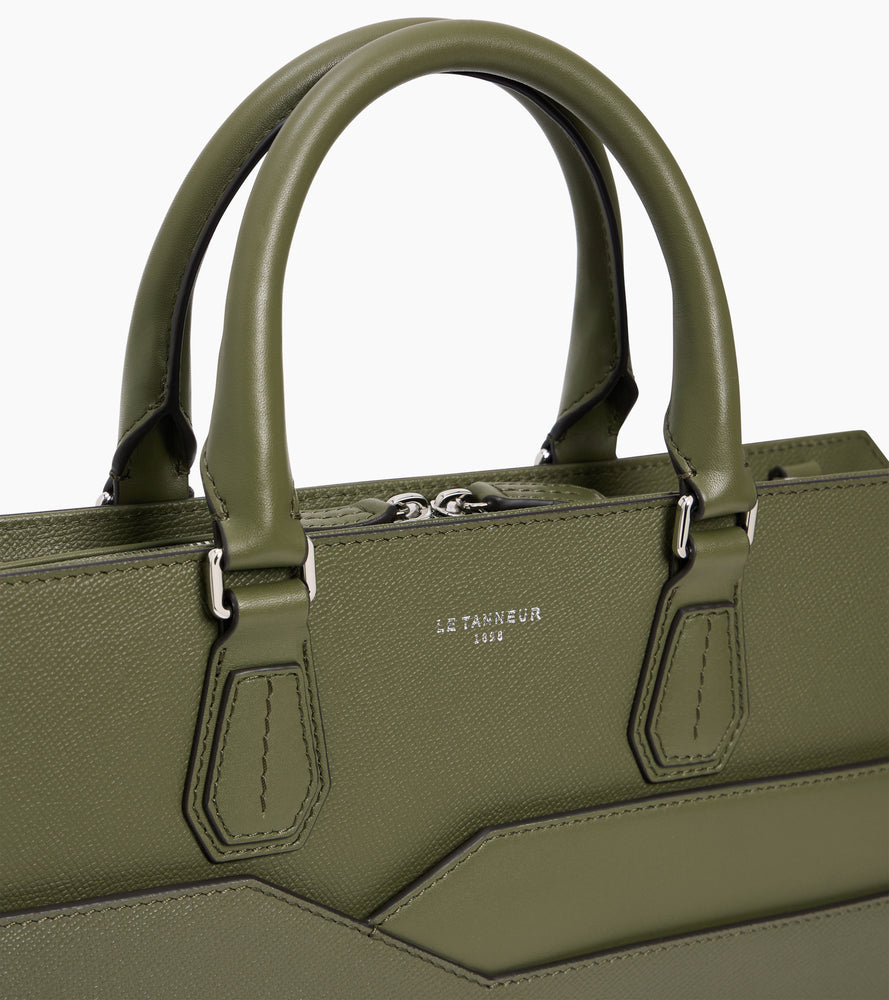 Portadocumentos slim 15" Gaston de cuero con grano cruzado