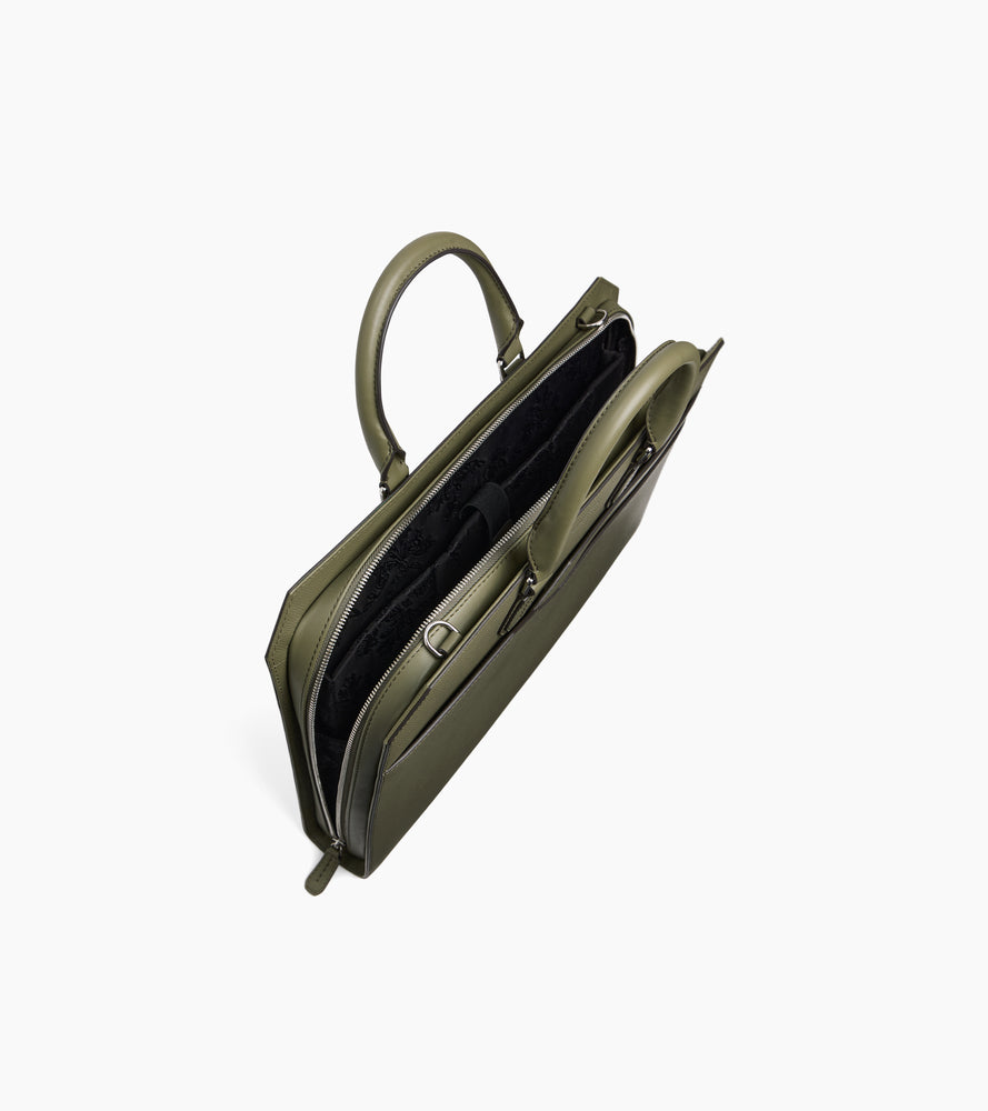 Portadocumentos slim 15" Gaston de cuero con grano cruzado