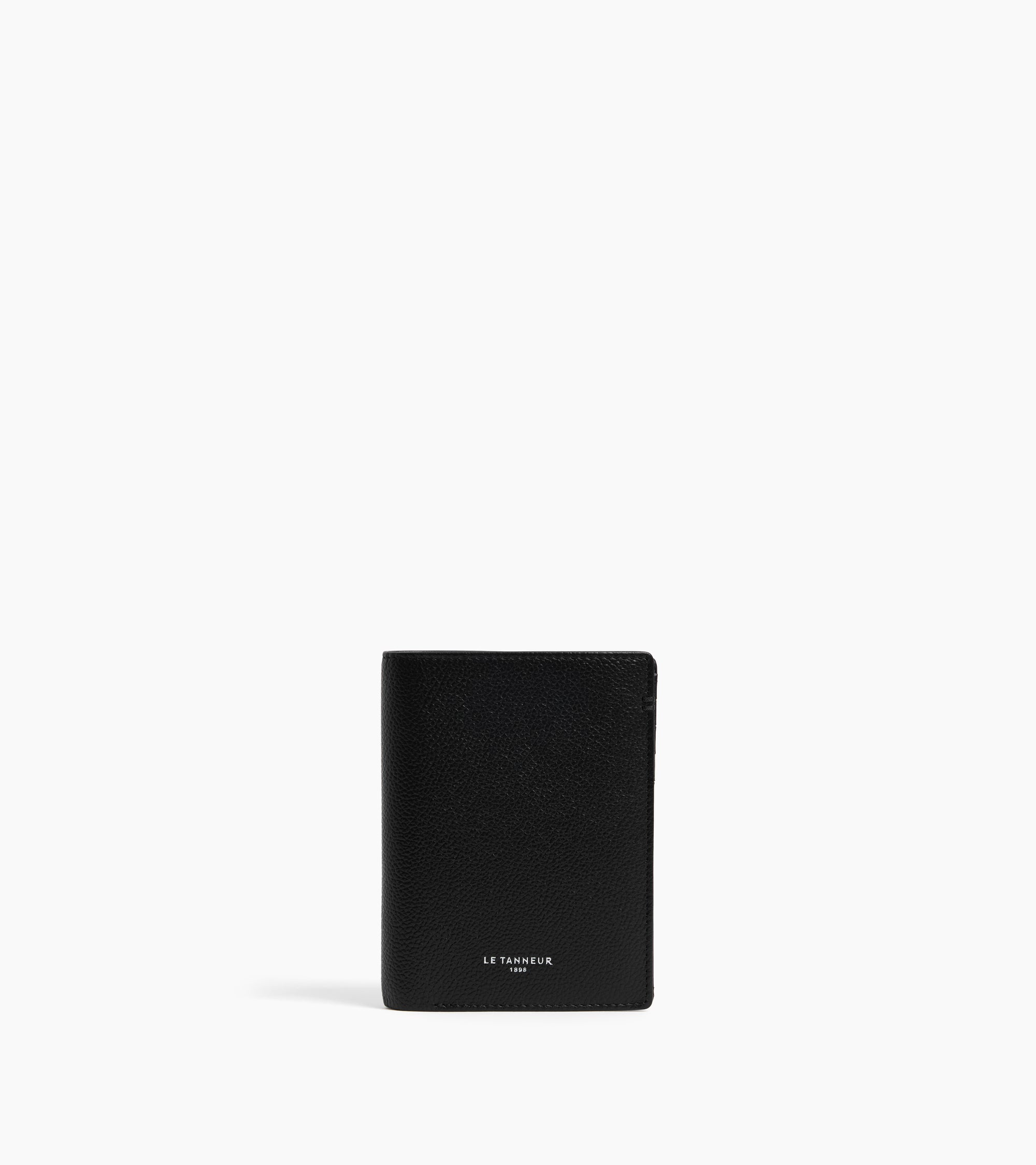 Lucien グレインレザー ファスナー付き スモール 縦型 二つ折り財布