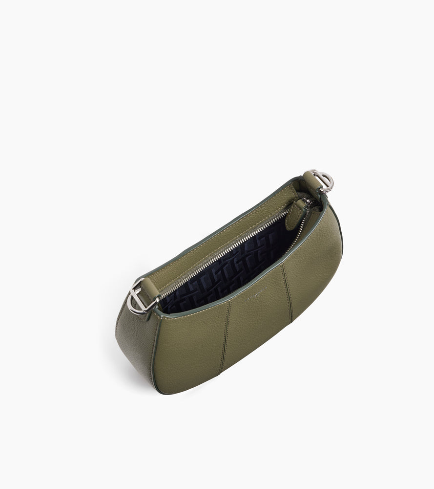 Bolso media luna pequeño Juliette de cuero granulado