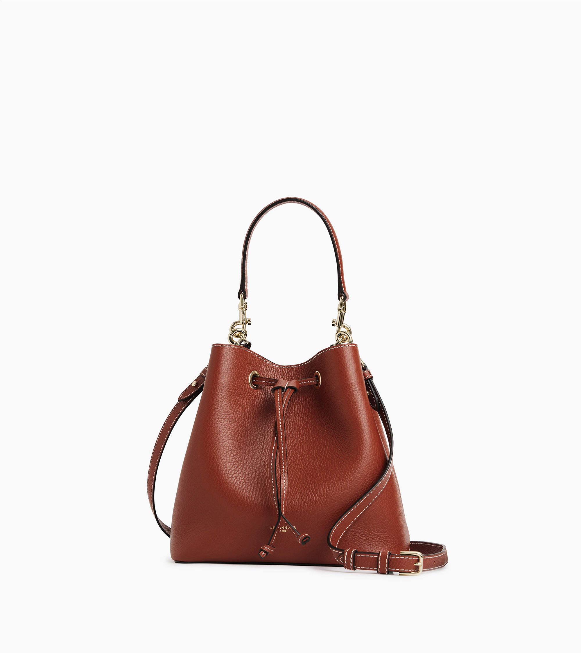 Bolso cubo Louise de piel texturizada