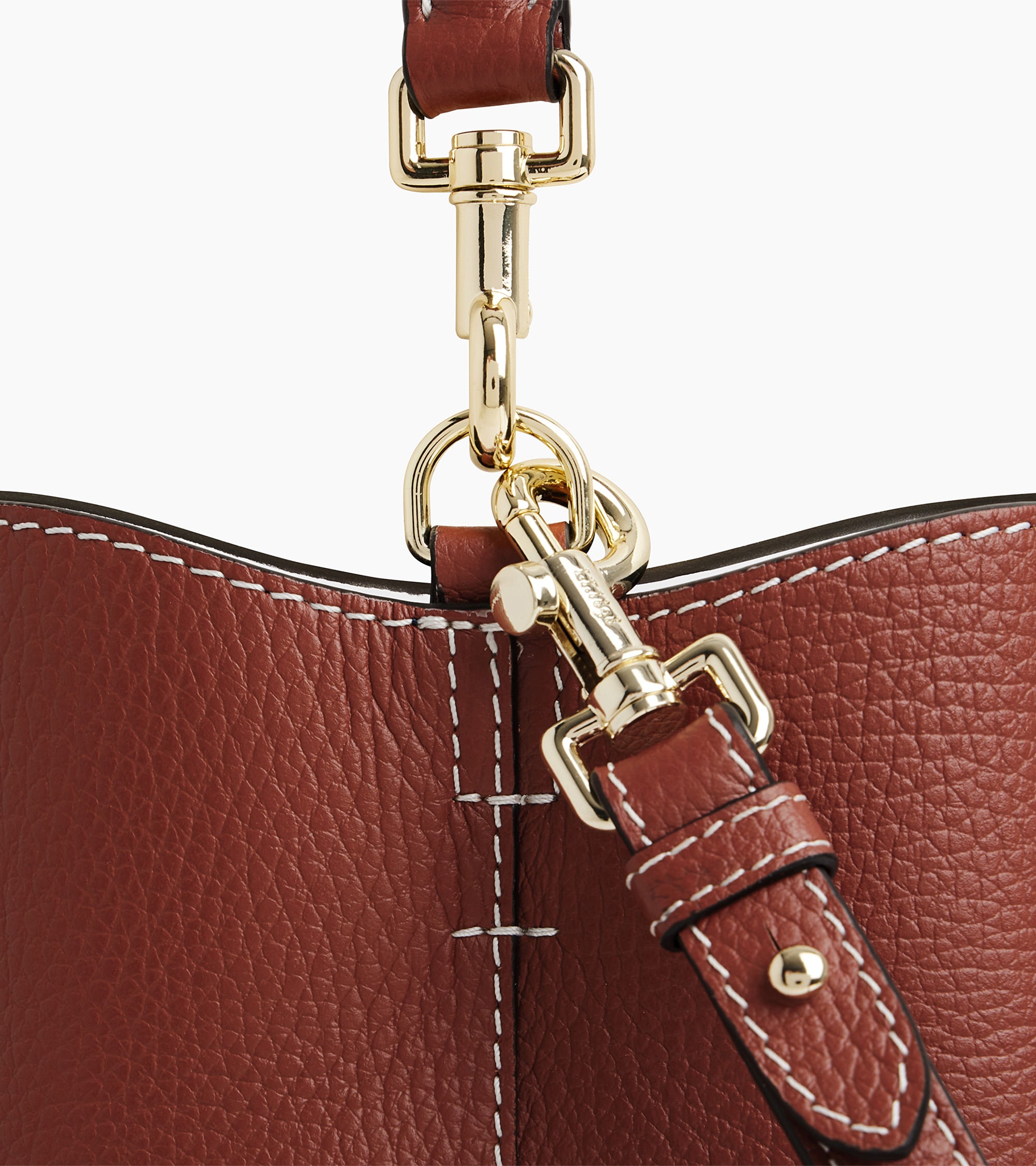 Bolso cubo Louise de piel texturizada