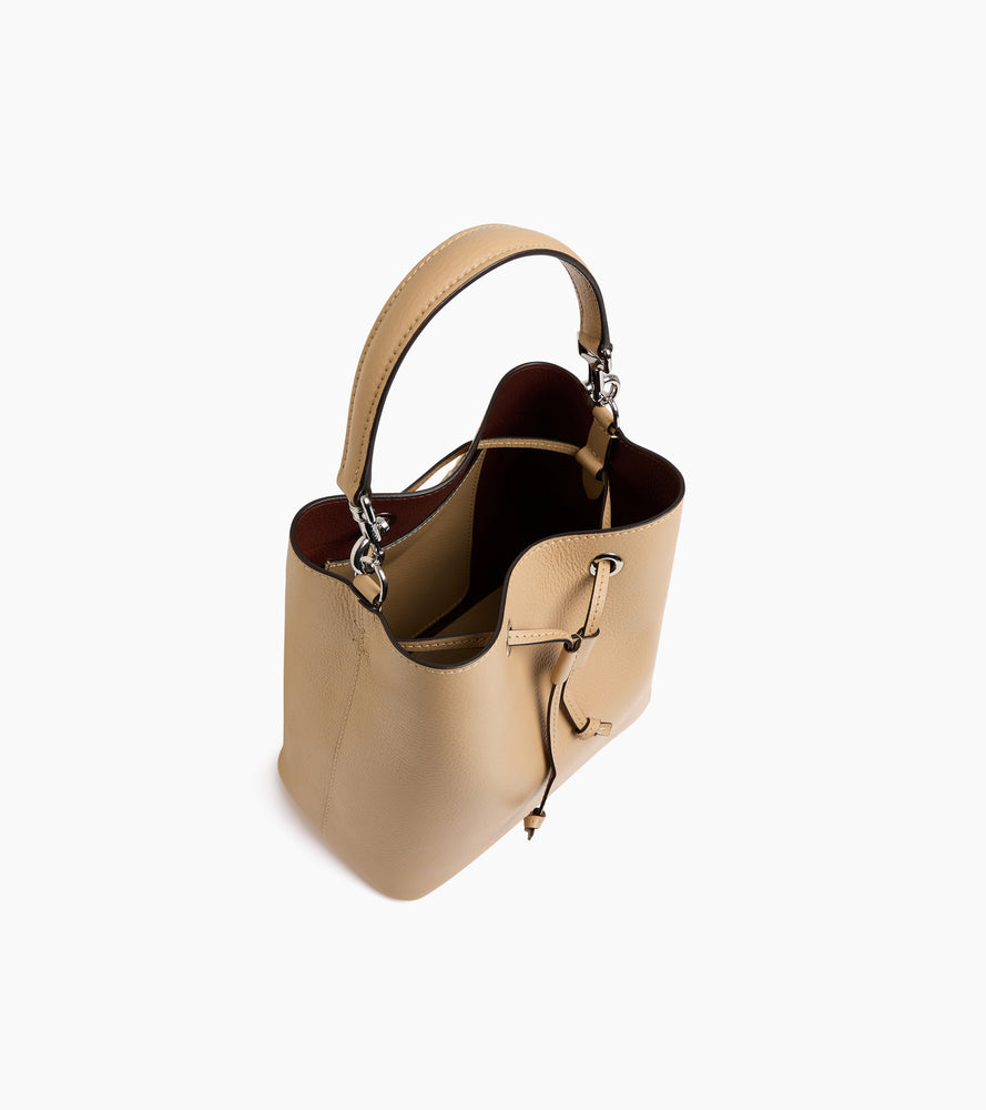 Sac seau Louise en cuir grainé