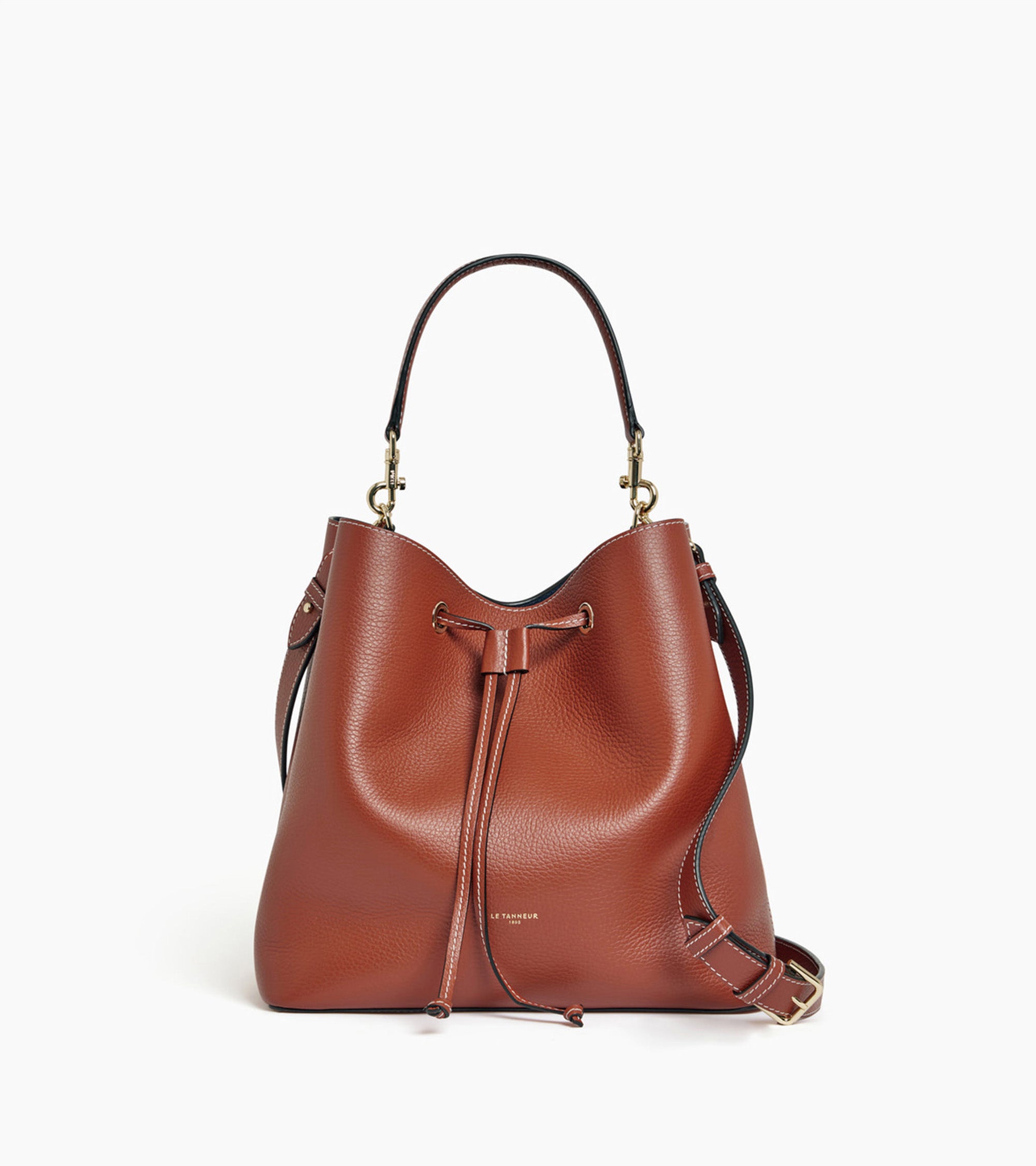 Bolso cubo grande Louise de piel texturizada