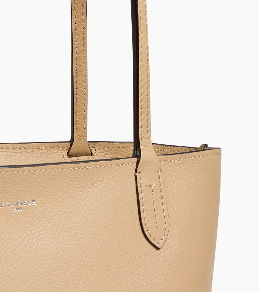 Petit sac cabas Louise en cuir grainé