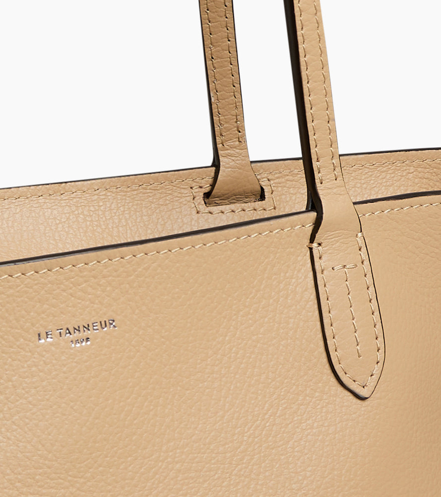 Grand sac cabas Louise en cuir grainé