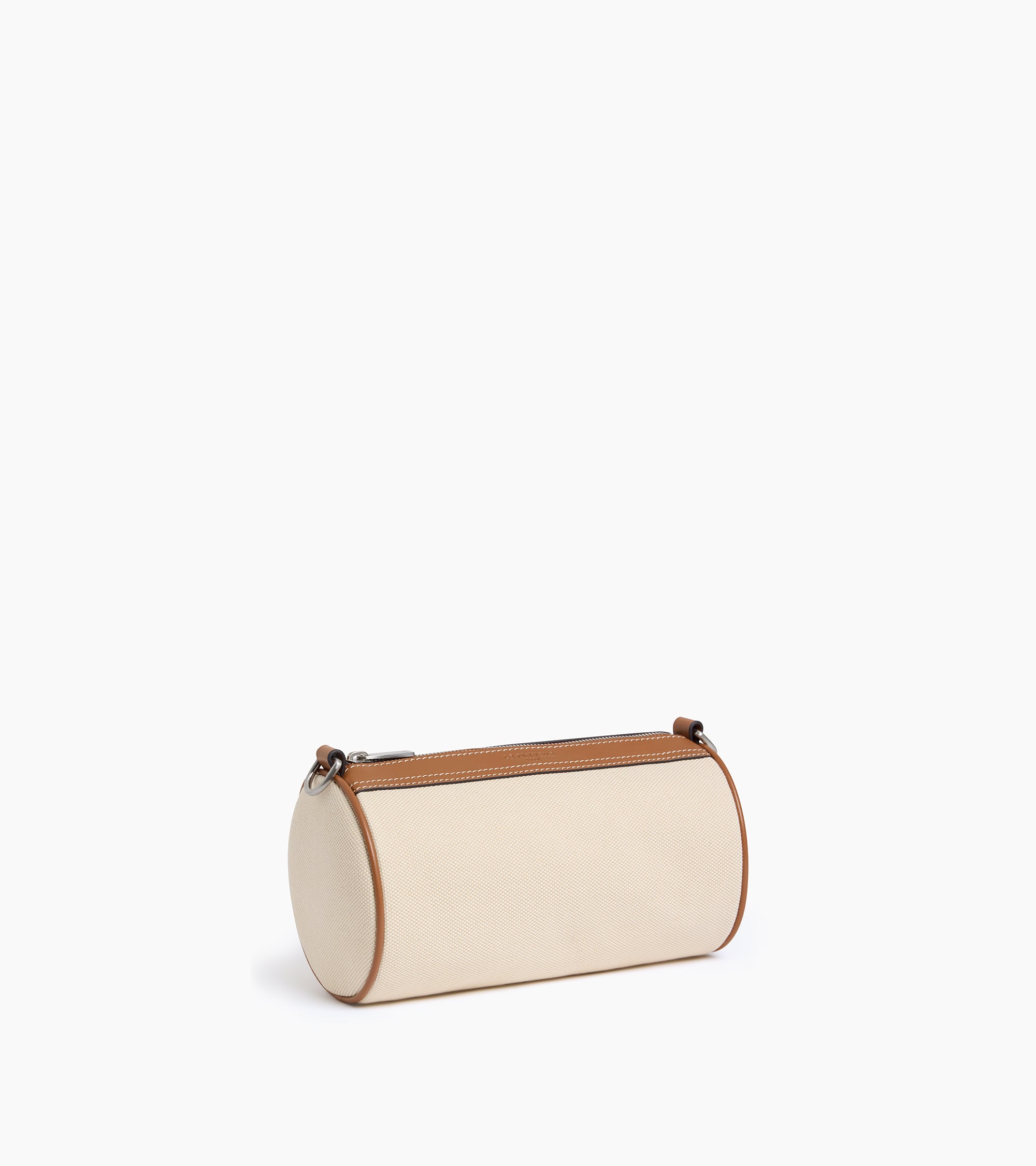 Mini bolso bandolera Maurice en lona de algodón y cuero liso semi-vegetal