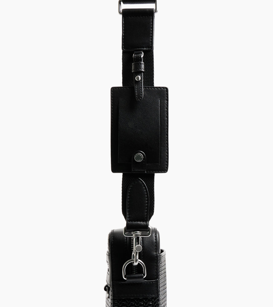 Petite sacoche Emile en cuir embossé et cuir lisse