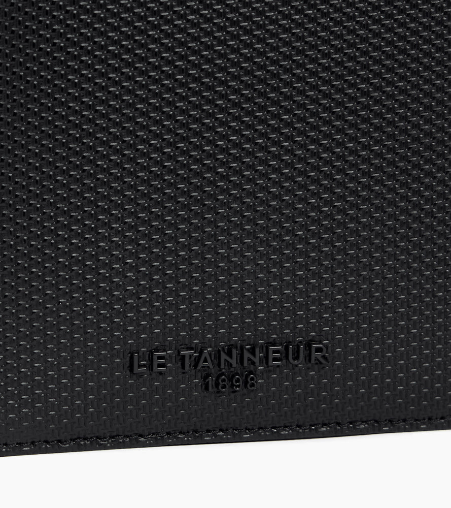 Portefeuille horizontal zippé Emile en cuir signature T