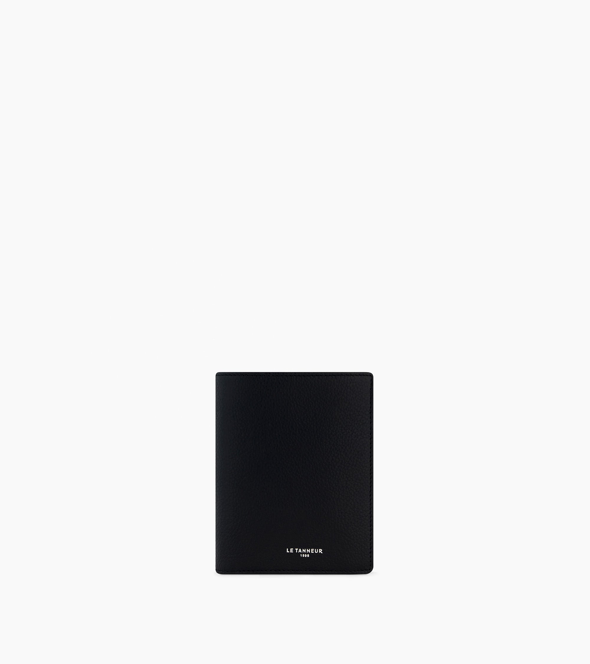 Cartera vertical con cremallera de 2 secciones Emile de piel texturizada